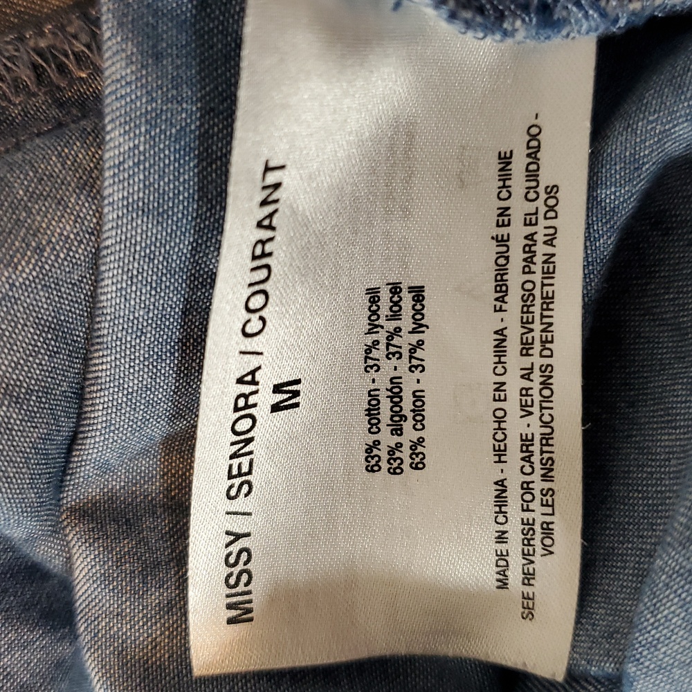 Gloria Vanderbilt Blue Denim-Like Dress Size M - Picture 11 of 11